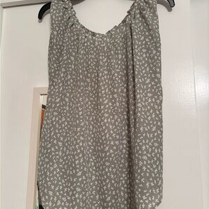 Chic Gray Patterned Women's Blouse